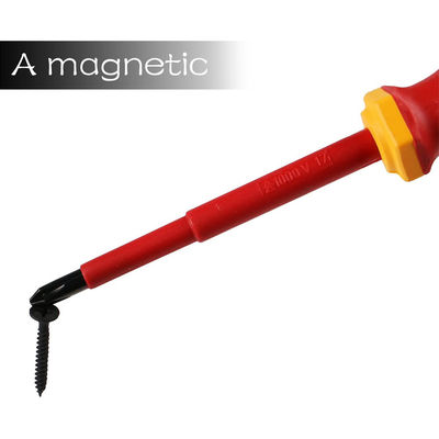 7 12 13 Bộ tuốc nơ vít 1000V PH PZ Vde kèm hộp Slim Thợ điện cách điện thẳng có rãnh