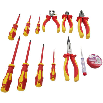 Bộ tuốc nơ vít và kìm 1000V Vde Công cụ cắt kết hợp tay cách điện