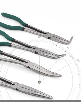 Kìm mũi kim Bent Head 4 Bộ kim 11 inch thẳng cong 45 90 độ