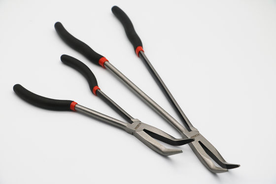 16&quot; Long Reach Pliers Straight Long Nose With Beveled Teeth Clip