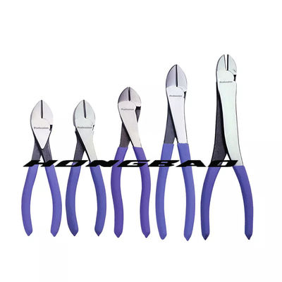 4-1/2 trong. 6-1/2 7&quot; Máy cắt dây chéo Đầu lớn Cắt mặt bên Thân uốn cong Thép Chrome Vanadium