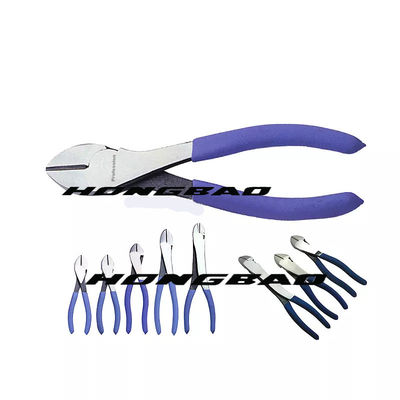 4-1/2 trong. 6-1/2 7&quot; Máy cắt dây chéo Đầu lớn Cắt mặt bên Thân uốn cong Thép Chrome Vanadium