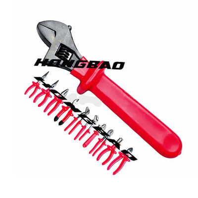 Hot New 8 10 12 15 &quot;Điện Áp 1000 V Cách Điện Mỡ Nhúng Nhựa Tay Cầm Cờ Lê Có Thể Điều Chỉnh 1000V AC ADJ Cờ Lê Cờ Lê