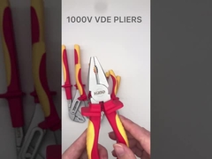 Bộ dụng cụ cầm tay 1000V Vde Kìm tuốt dây cách điện 200mm 8 inch Kìm uốn cáp